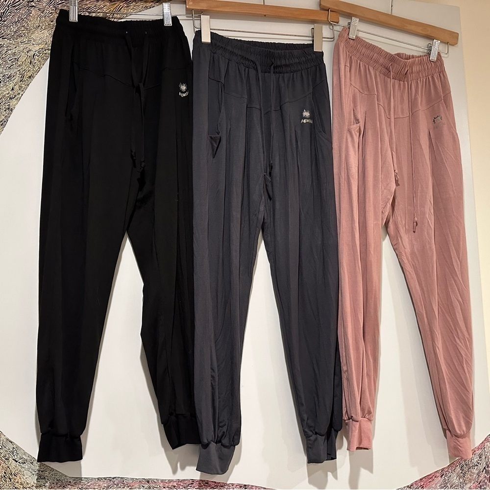 Agatha Joggers Three pair Lot black grey pink Never worn pants XXS